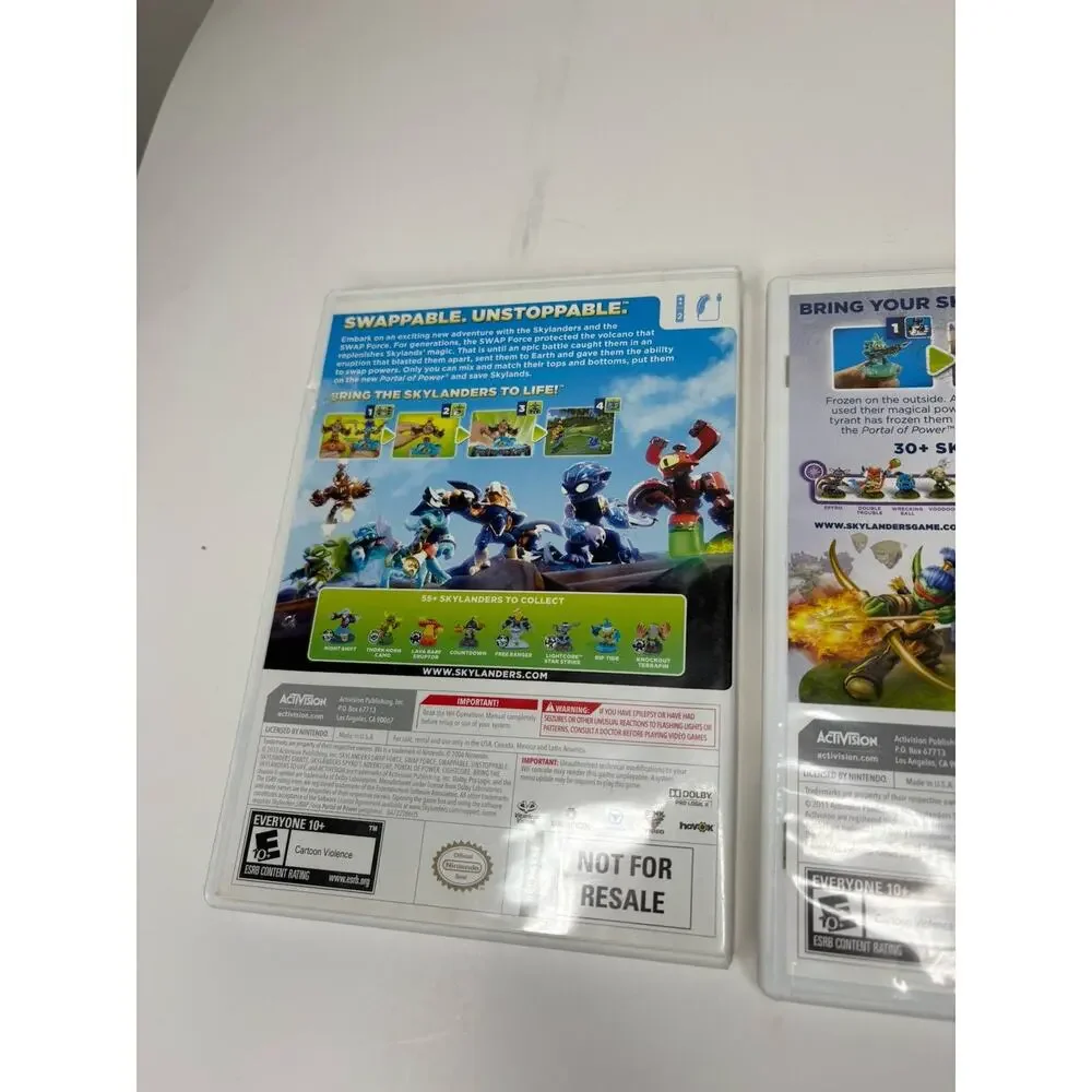 Skylanders Swap Force and Spyro's Adventure Nintendo Wii Lot of 2 Games Tested